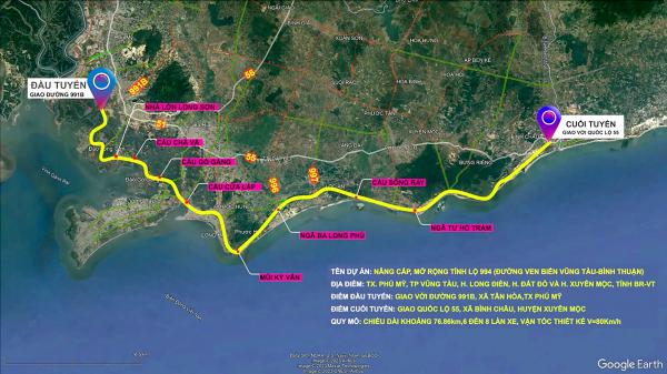 Đường ven biển 994 mở ra nhiều không gian phát triển Bà Rịa - Vũng Tàu
