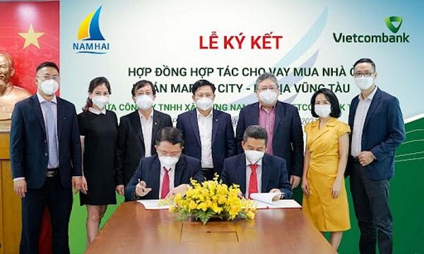 Công ty TNHH Xây dựng Nam Hải ký kết hợp tác với Vietcombank Tân Định cho vay Marine City
