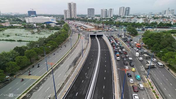Thông xe hầm chui ở dự án nút giao lớn nhất TP HCM