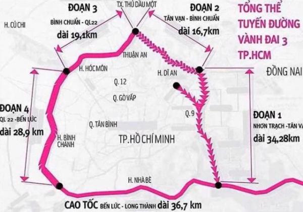 Đường vành đai 3 TP Hồ Chí Minh sẽ khởi công trước ngày 30/6