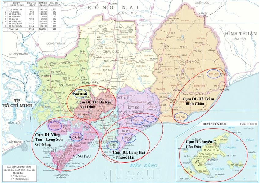 Quy hoạch 5 khu phát triển du lịch Bà Rịa Vũng Tàu
