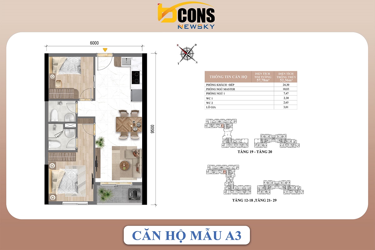 Thiết kế A3 Bcons New Sky