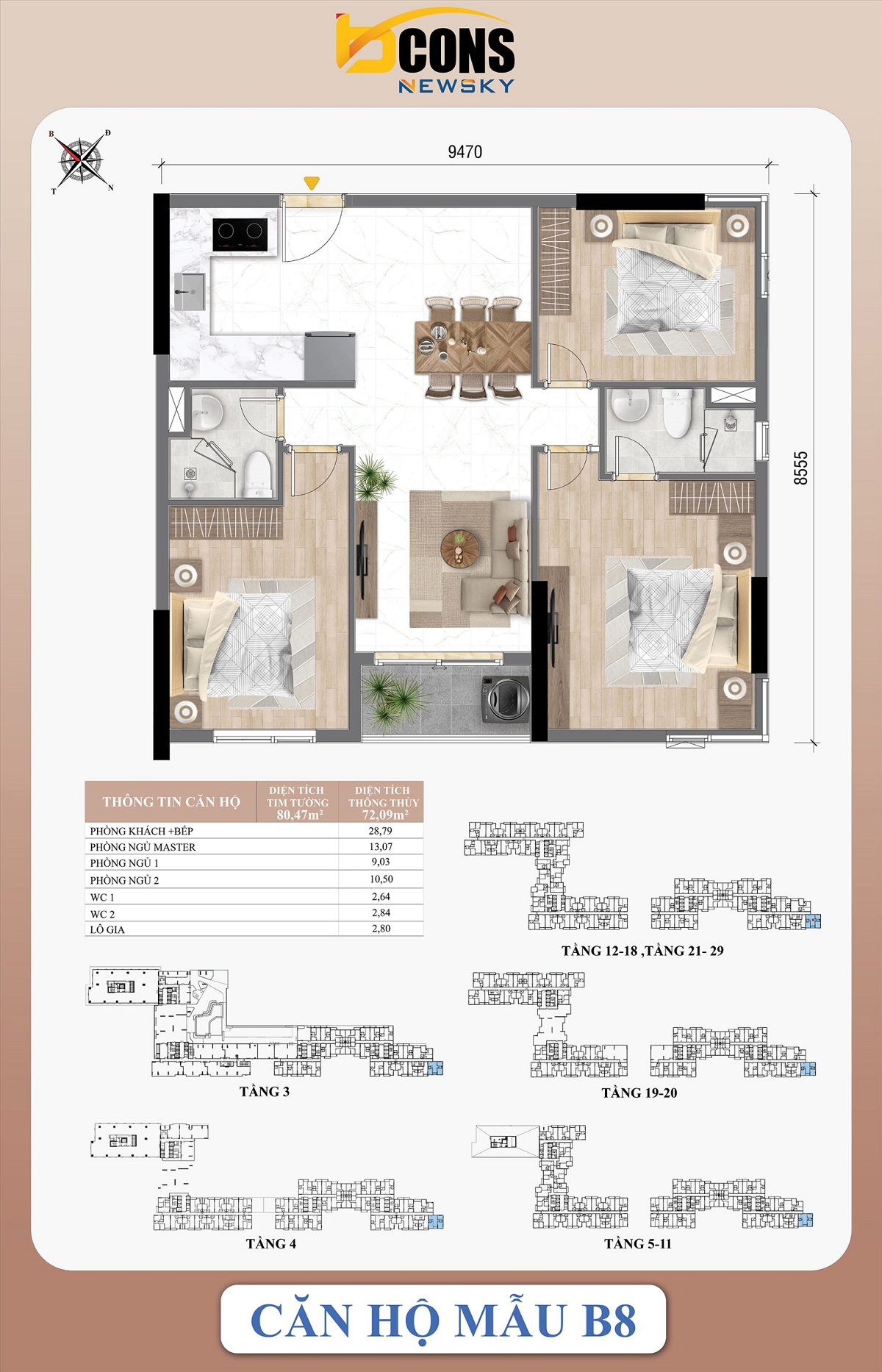 Thiết kế B8 Bcons New Sky