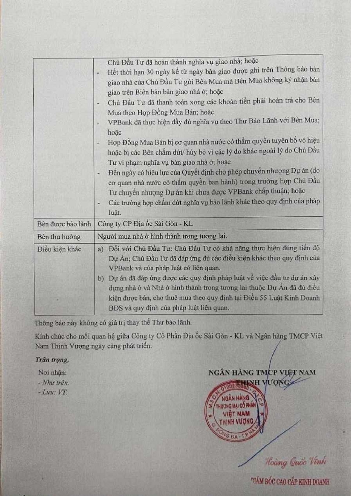 Bảo lãnh dự án La Pura