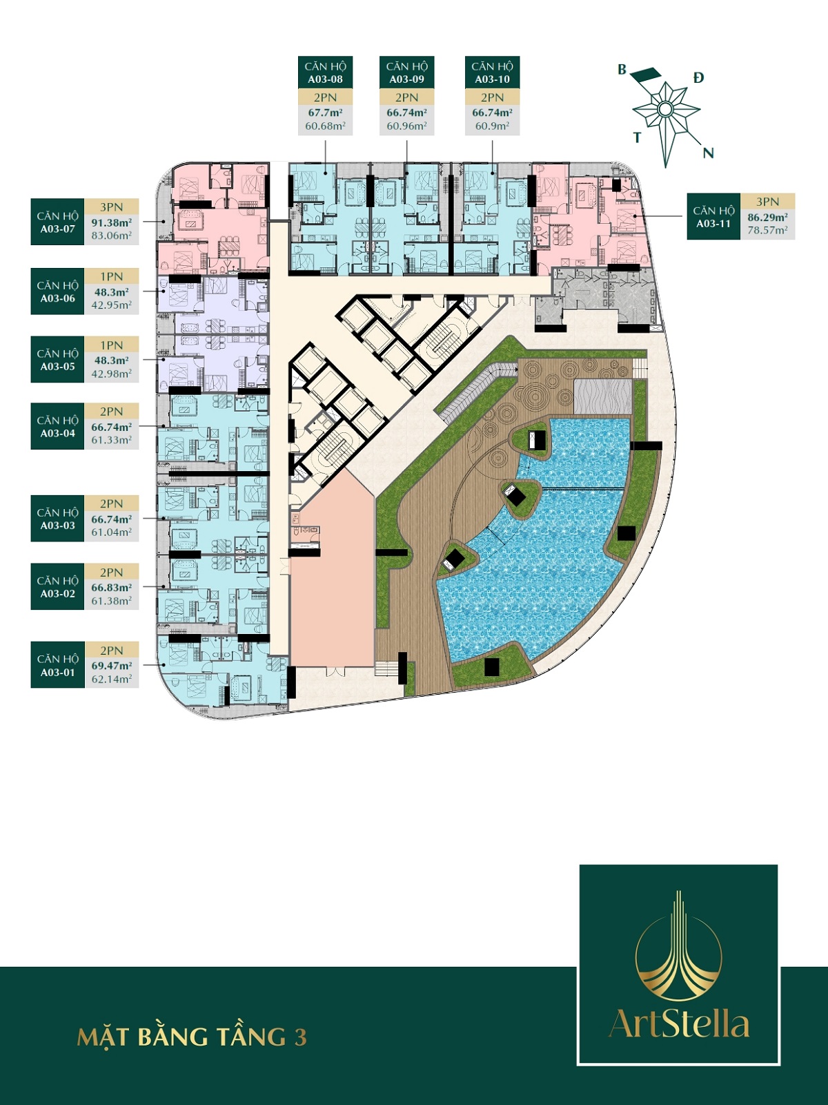 Mặt bằng Art Stella