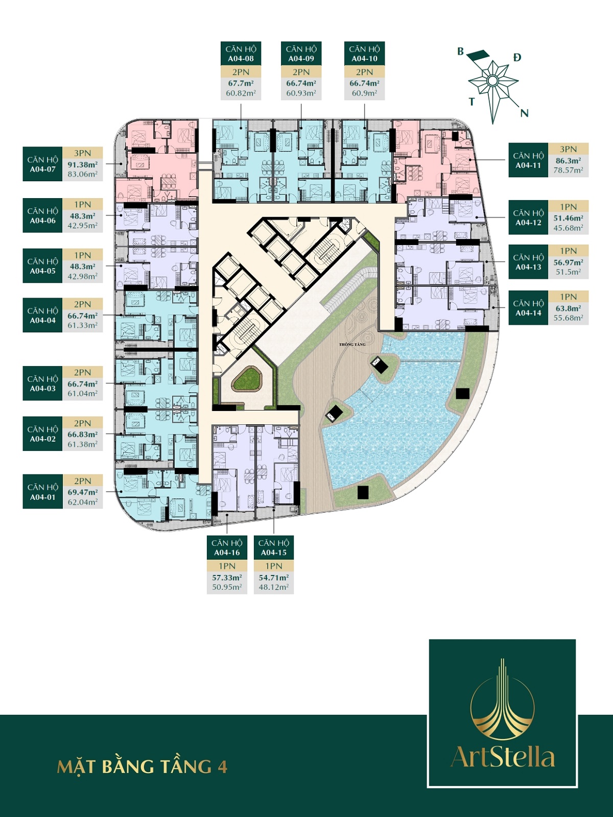 Mặt bằng Art Stella