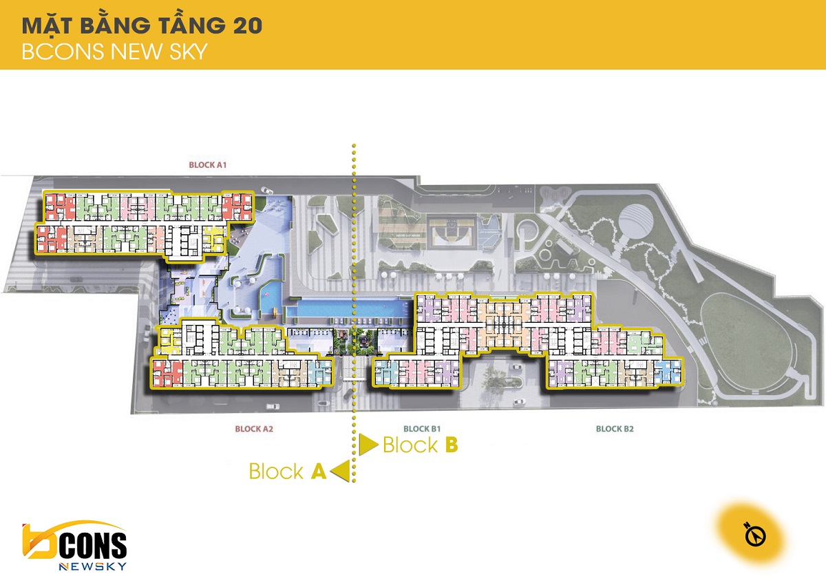 Mặt băng tâng 20 Bcons New Sky