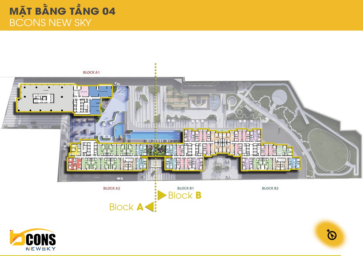 Mặt băng tâng 4 Bcons New Sky