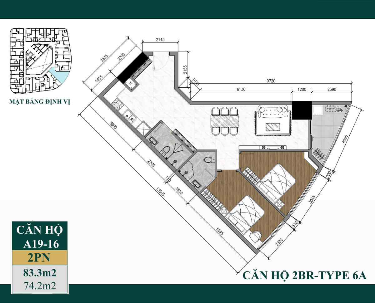 Mặt bằng căn hộ Art Stella