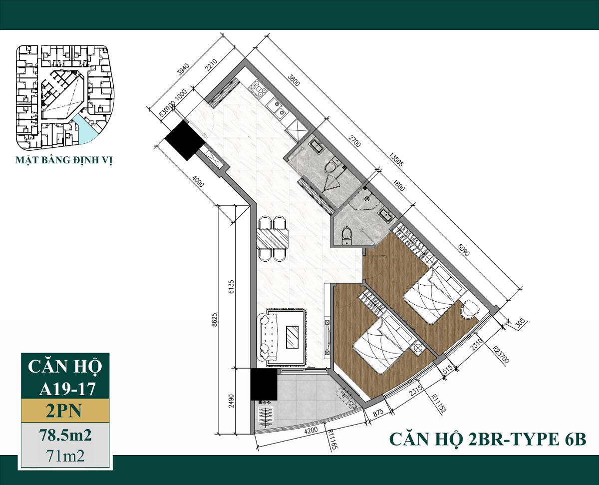 Mặt bằng căn hộ Art Stella