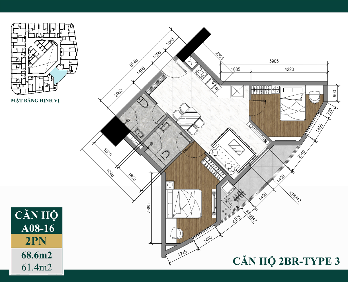 Mặt bằng căn hộ Art Stella