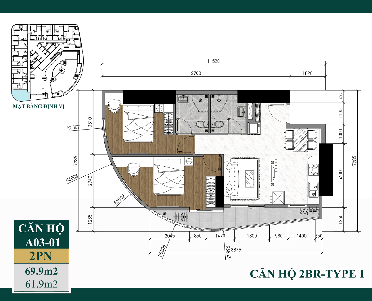 Mặt bằng căn hộ Art Stella