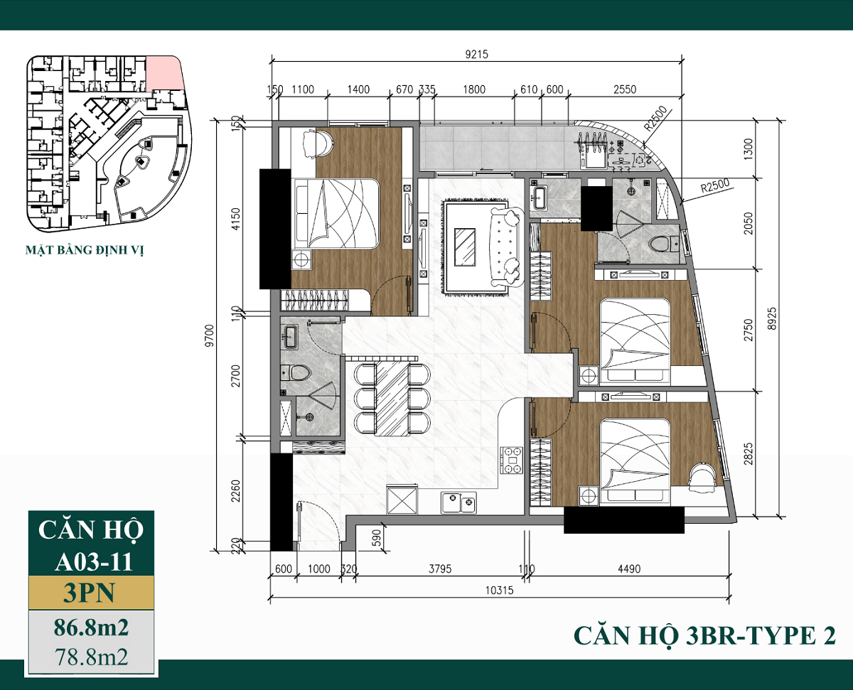 Mặt bằng căn hộ Art Stella