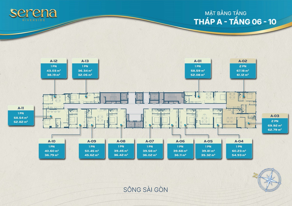 Mặt Bằng Tầng Điển Hình Tháp A Serena Riverside