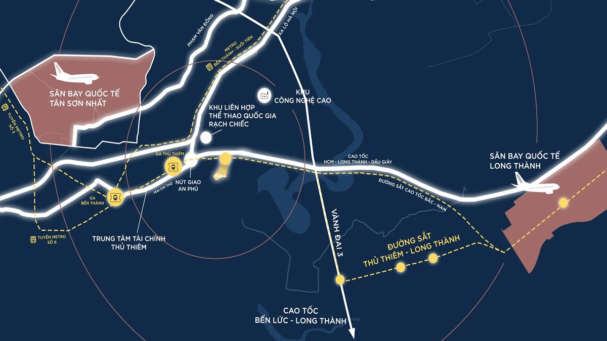 Metro liên kết Sân Bay