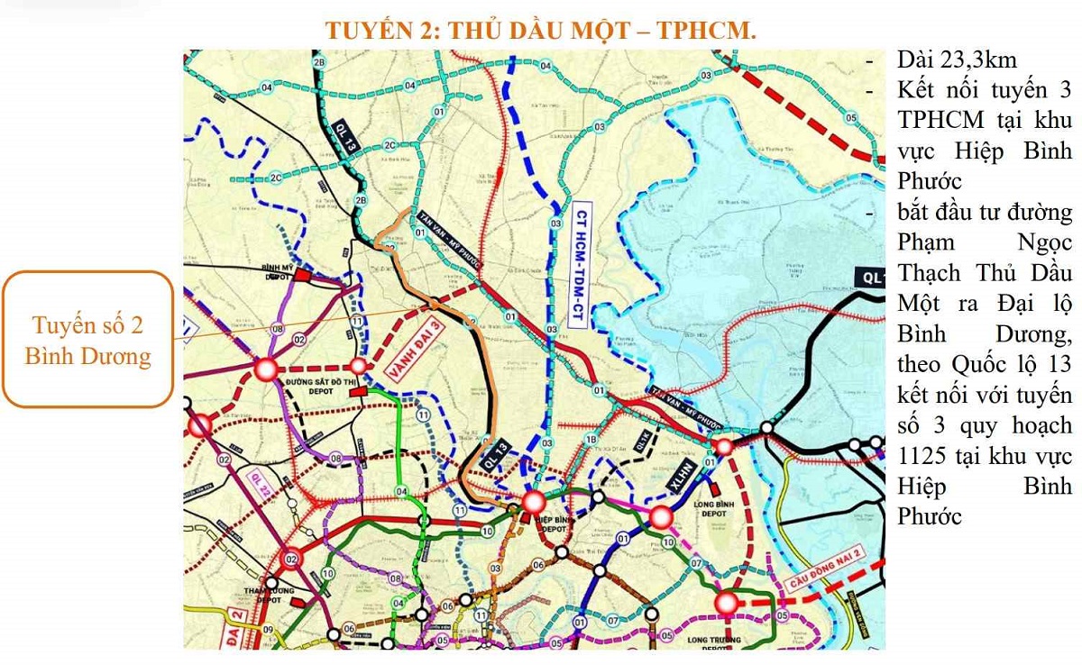 Định tuyến Metro TPHCM - Thủ Dầu Một