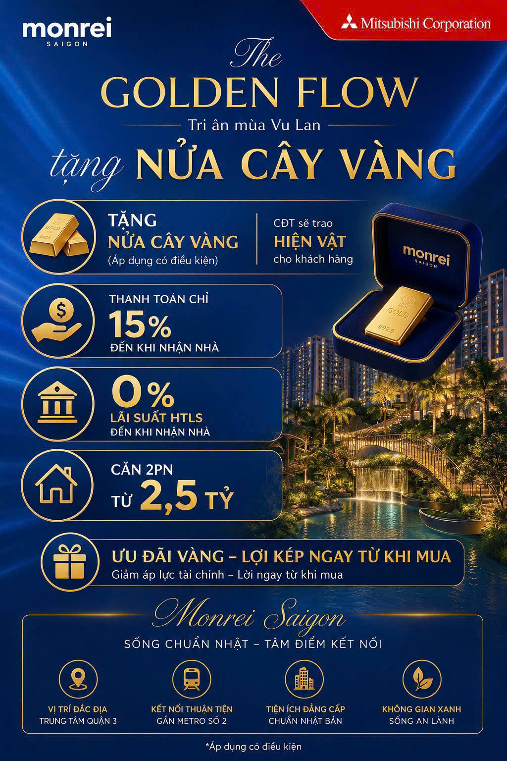 Chính sách ưu đãi The Golden Flow dự án Monrei Saigon