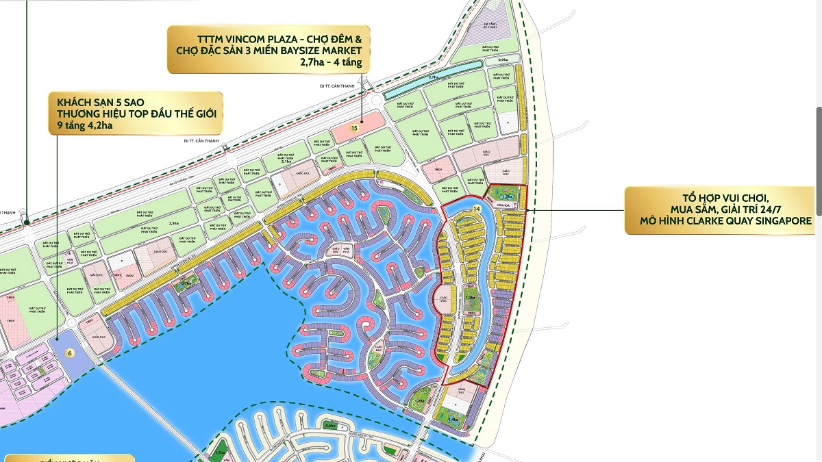 Mặt bằng phân khu B Vinhomes Cần Giờ