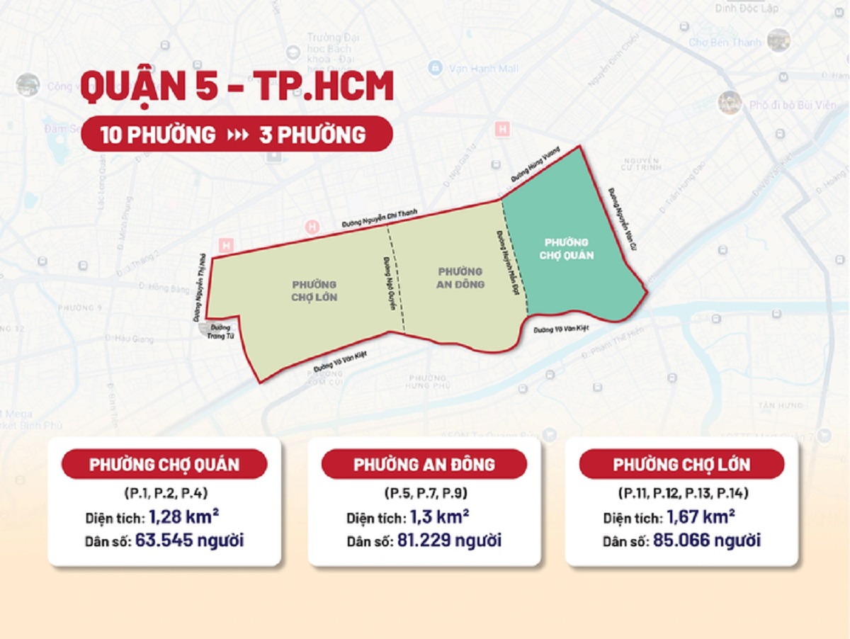 Quận 5 sau sáp nhập