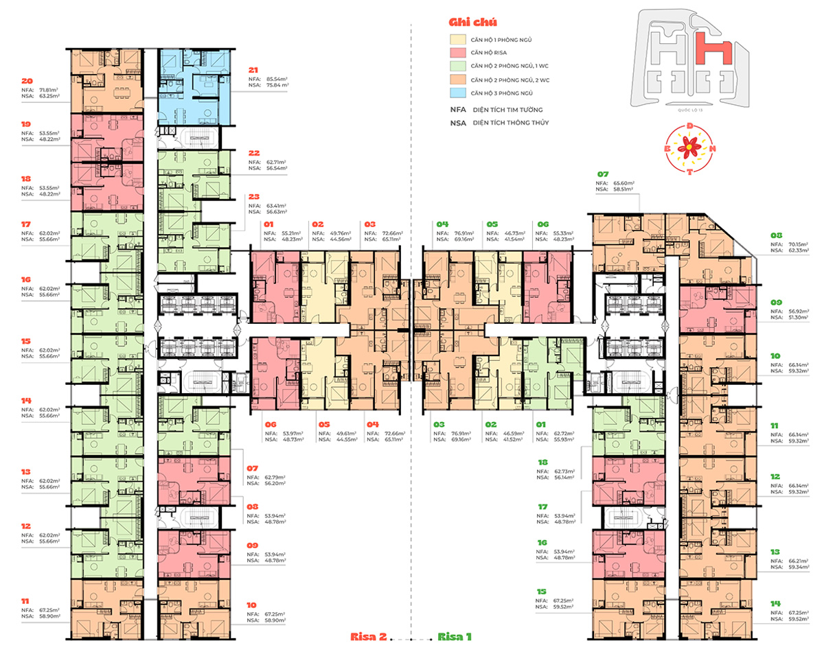 mặt bằng Risa La pura mặt bằng Risa La pura