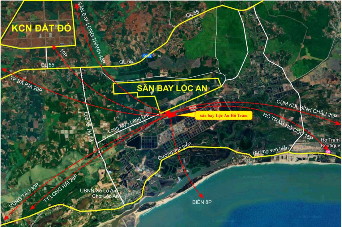 Vị trí Sân bay Lộc An Vũng Tàu