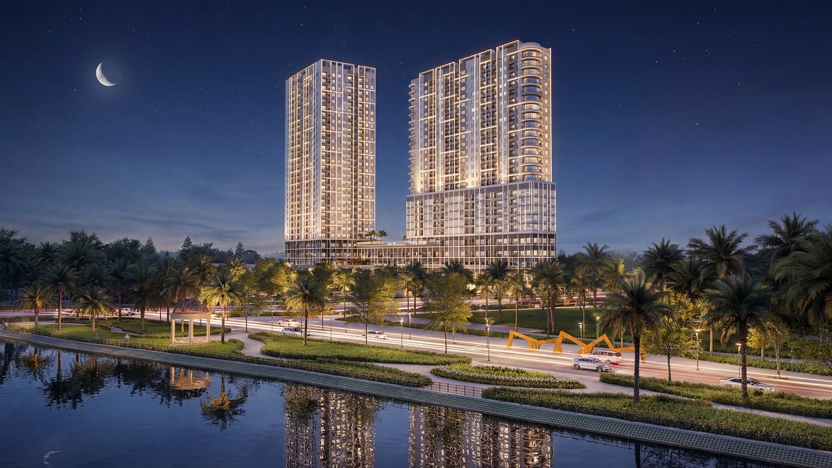 Phối cảnh ban đêm dự án căn hộ Serena Riverside Đạt Phước