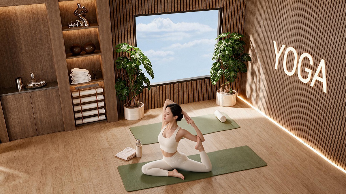 Phòng tập Yoga tĩnh tại hướng view sông tại Serena Riverside
