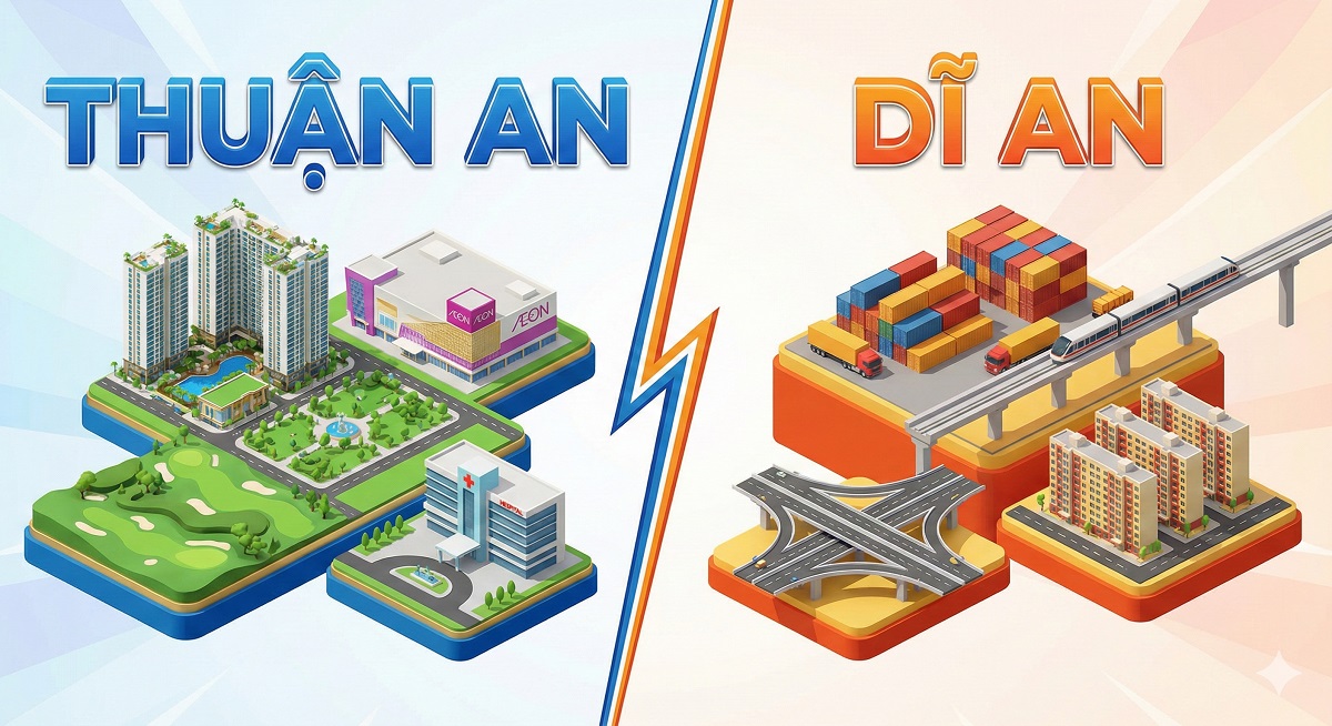 So sánh Thuận An và Dĩ An