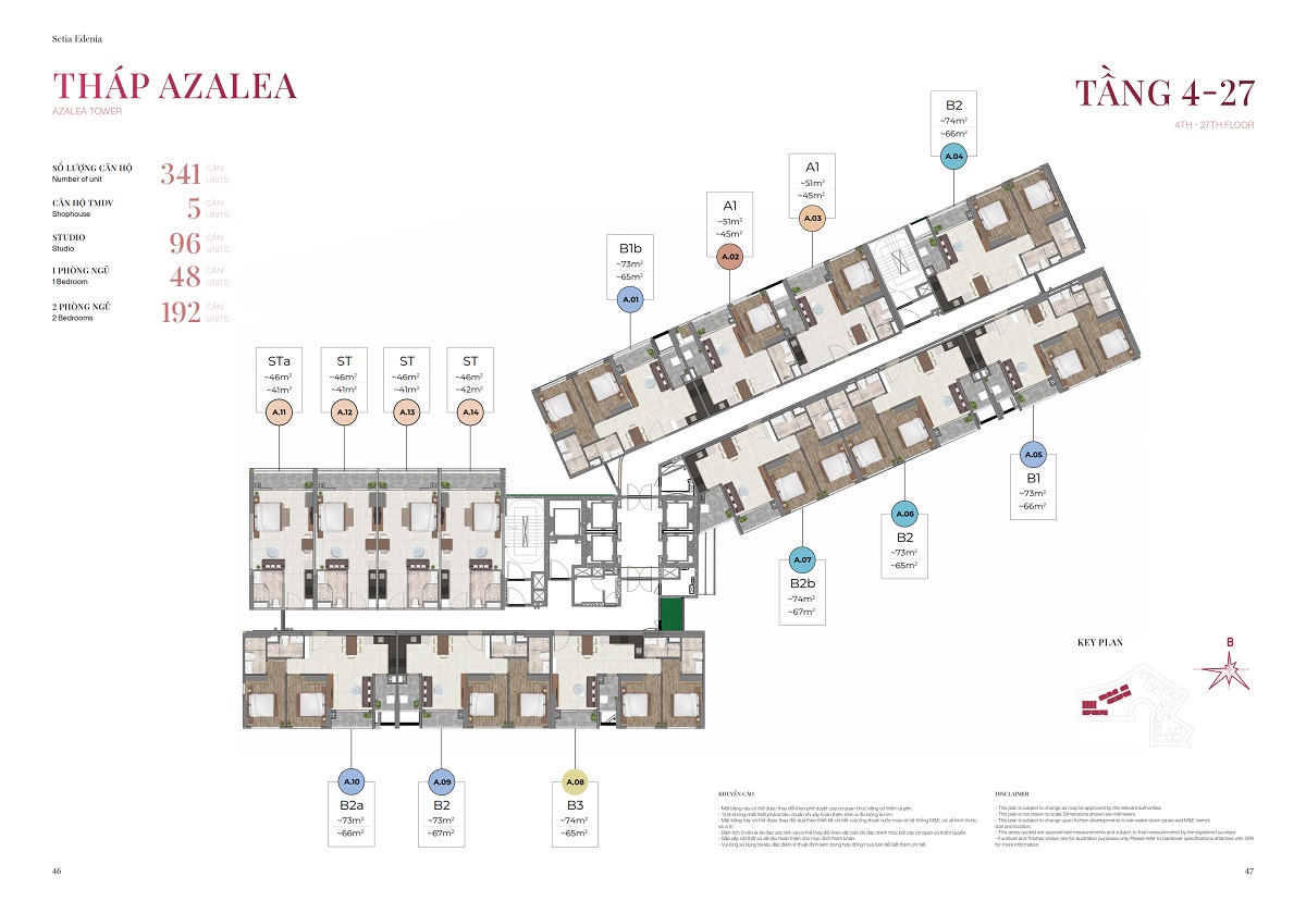 Mặt bằng căn hộ The Gió Riverside