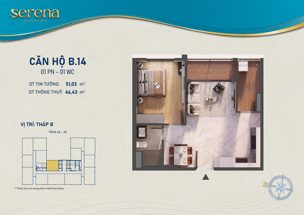 Thiết kế chi tiết Căn hộ b-6-14