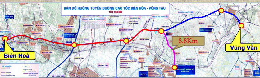 Chi tiết giá đất cao tốc Biên Hòa - Vũng Tàu 1