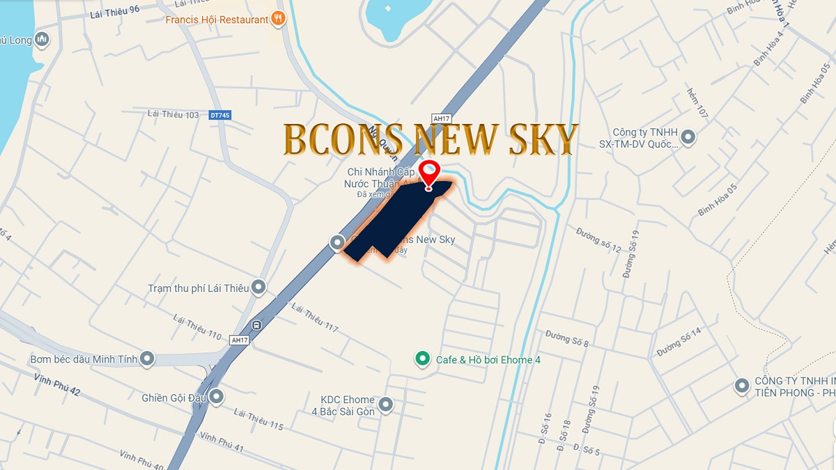 Vị trí  Bcons New Sky