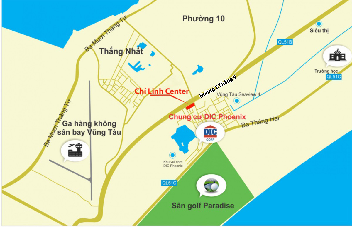 Vị trí Chí Linh Center Vũng Tàu map
