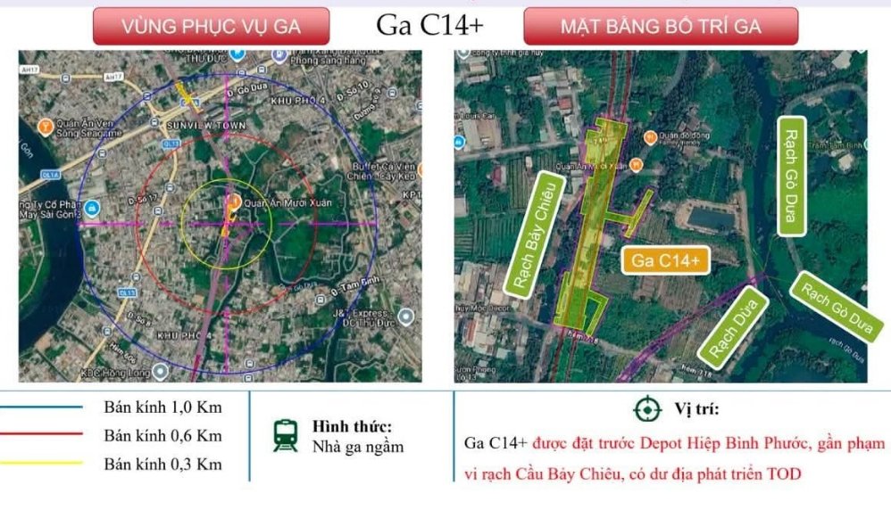 Nhà Ga C14 tuyến metro Thủ Dầu Một - Tao Đàn