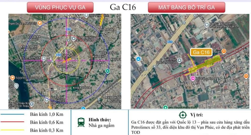Nhà Ga C16 tuyến metro Thủ Dầu Một - Tao Đàn