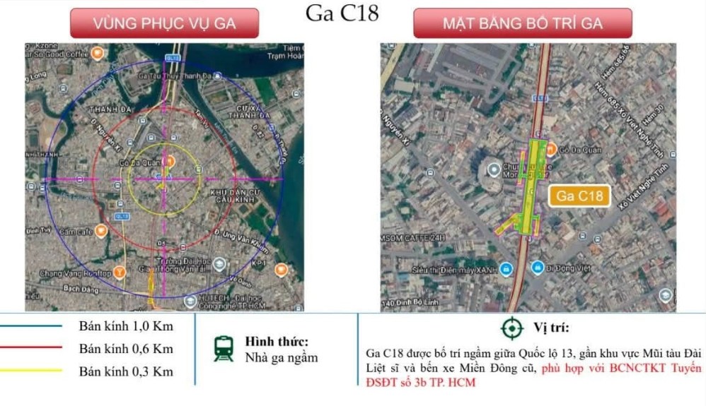 Nhà Ga C18 tuyến metro Thủ Dầu Một - Tao Đàn