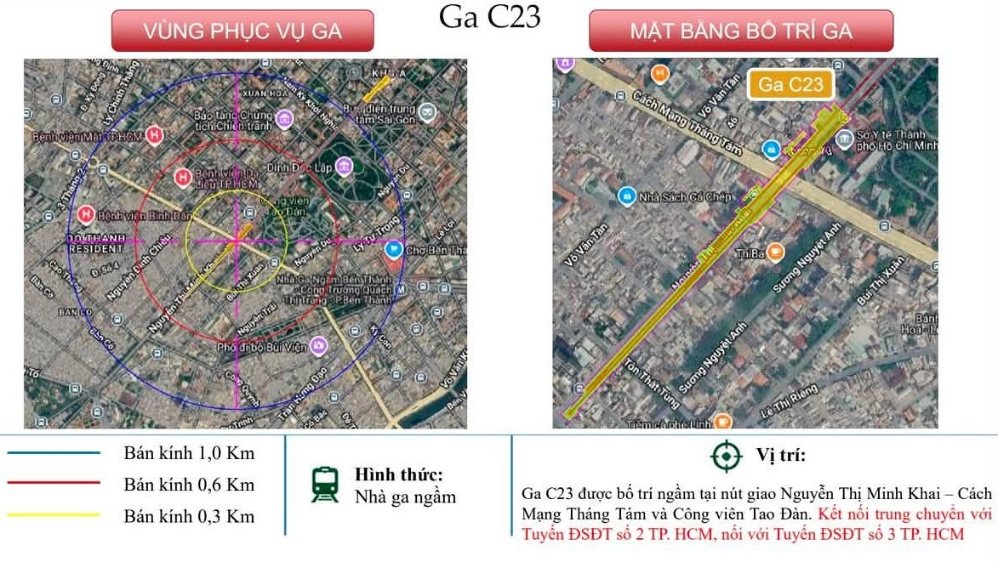 Nhà Ga C23 tuyến metro Thủ Dầu Một - Tao Đàn