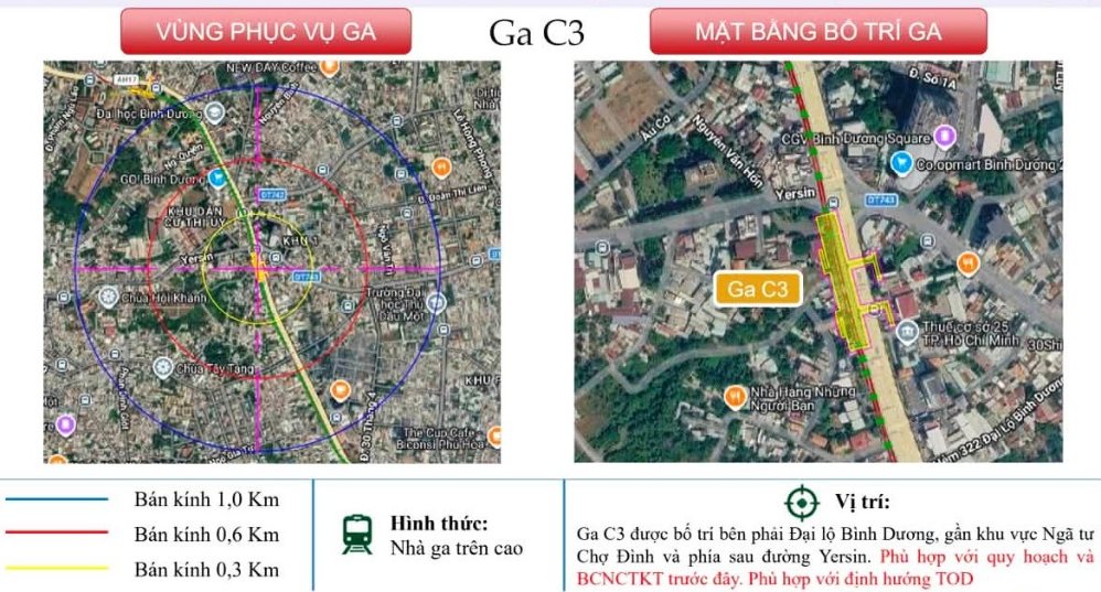 Nhà Ga C3 tuyến metro Thủ Dầu Một - Tao Đàn