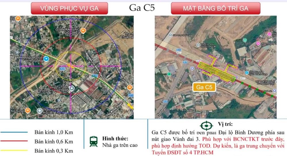 Nhà Ga C5 tuyến metro Thủ Dầu Một - Tao Đàn