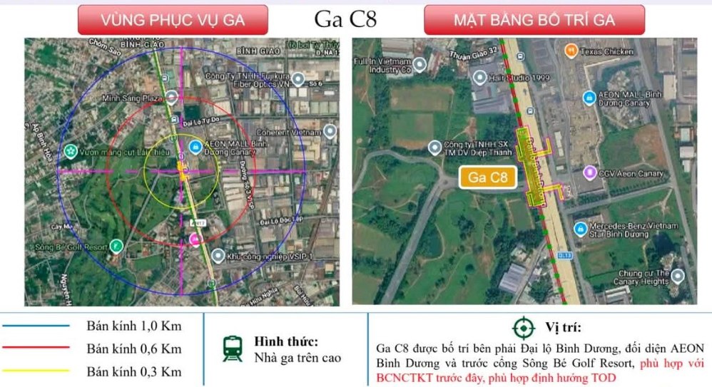 Nhà Ga C8 tuyến metro Thủ Dầu Một - Tao Đàn