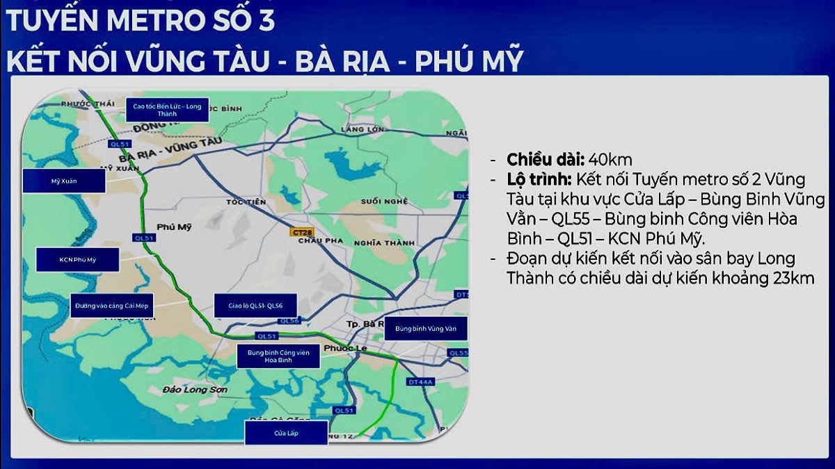 Tuyến Metro Vũng Tàu - Bà Rịa - Phú Mỹ